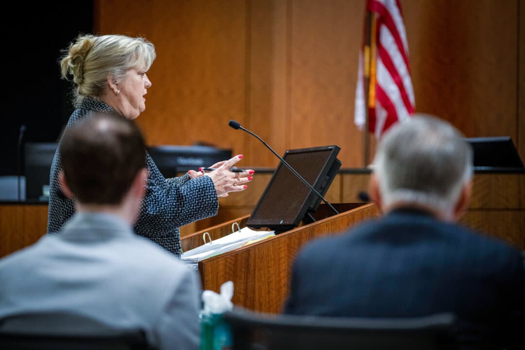 Defense attorney Kathryn Nester speaks during a preliminary hearing for Tyler Robinson, the man accused of fatally shooting Charlie Kirk, at the Fourth District Court in Provo, Utah, on July 7, 2026. (Trent Nelson-Pool/Getty Images)