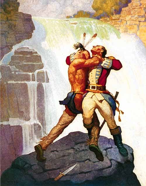 "The Last of the Mohicans," 1919, illustration by N.C. Wyeth. (Public Domain)