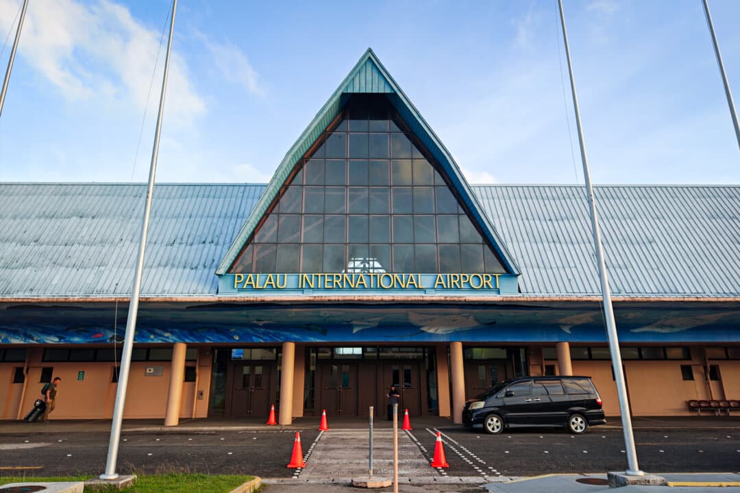 The arrivals gate at Palau International Airport. The archipelago nation relies on tourism for up to 40 percent of its economy. (Mandrusian/CC-BY-SA-3.0)
