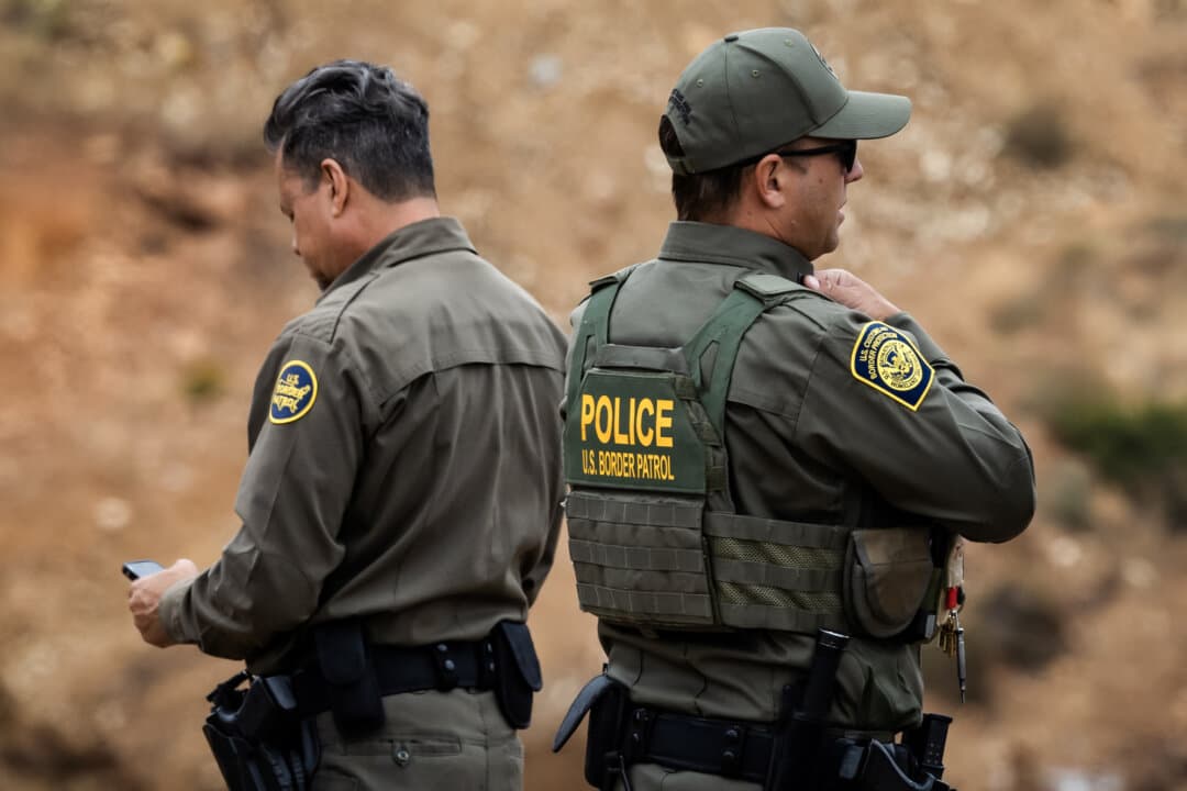 U.S. Border Patrol agents monitor the southern border outside San Diego, on May 27, 2026. (John Fredricks/The Epoch Times)
