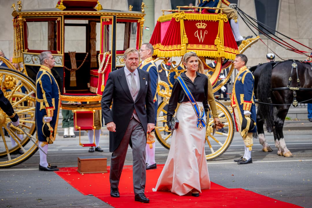 Queen Maxima and King Willem-Alexander of the Netherlands attend Prinsjesdag 2026 in The Hague, Netherlands, on Sept. 15, 2026. During the annual event, the king addresses the Senate and House of Representatives and outlines government policy for the parliamentary session. (Patrick van Katwijk/Getty Images)