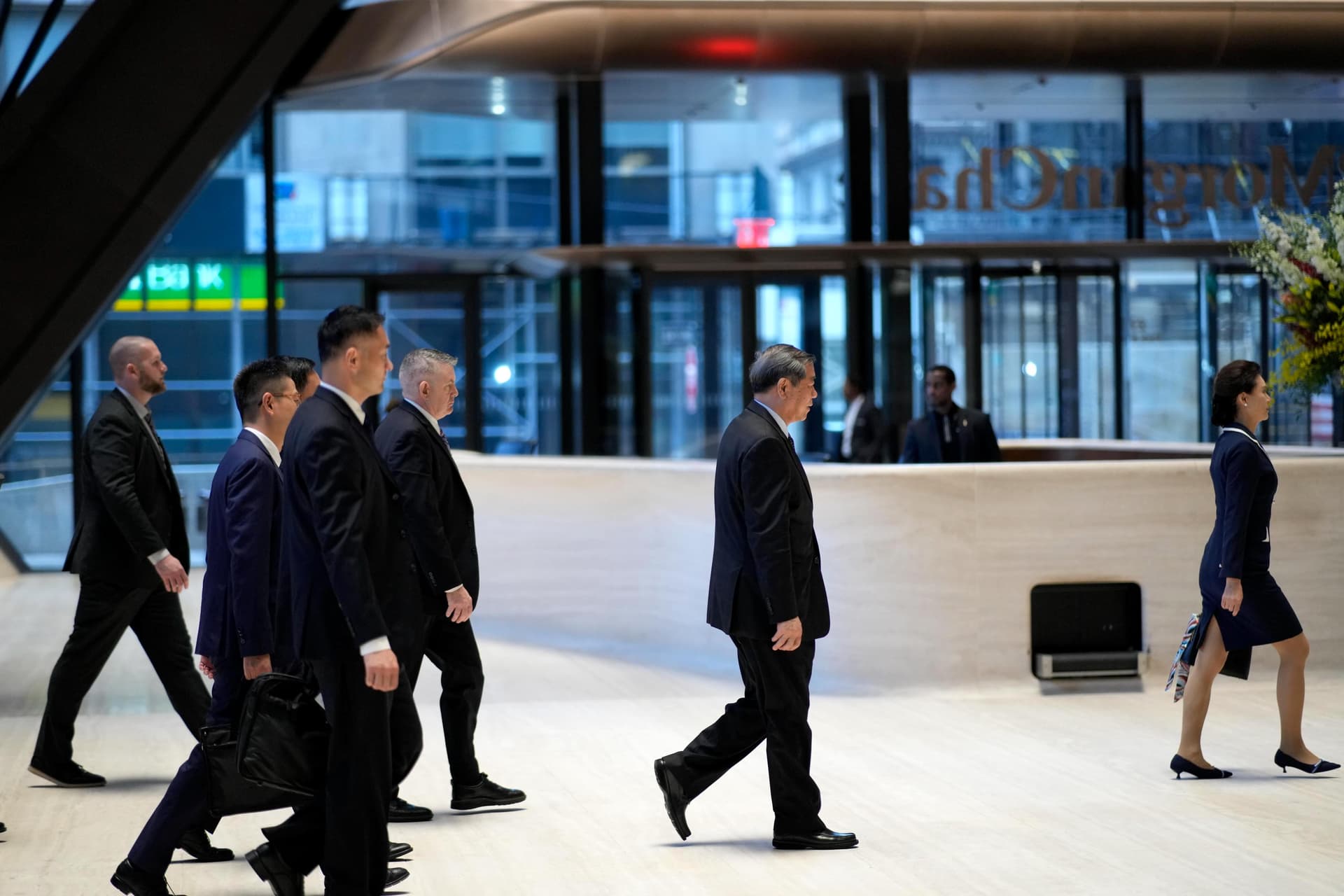 Chinese Vice Premier He Lifeng arrives for a meeting with U.S. Treasury Secretary Scott Bessent at JPMorgan Chase headquarters in New York City on Sept. 20, 2026. (Eduardo Munoz Alvarez/Getty Images)