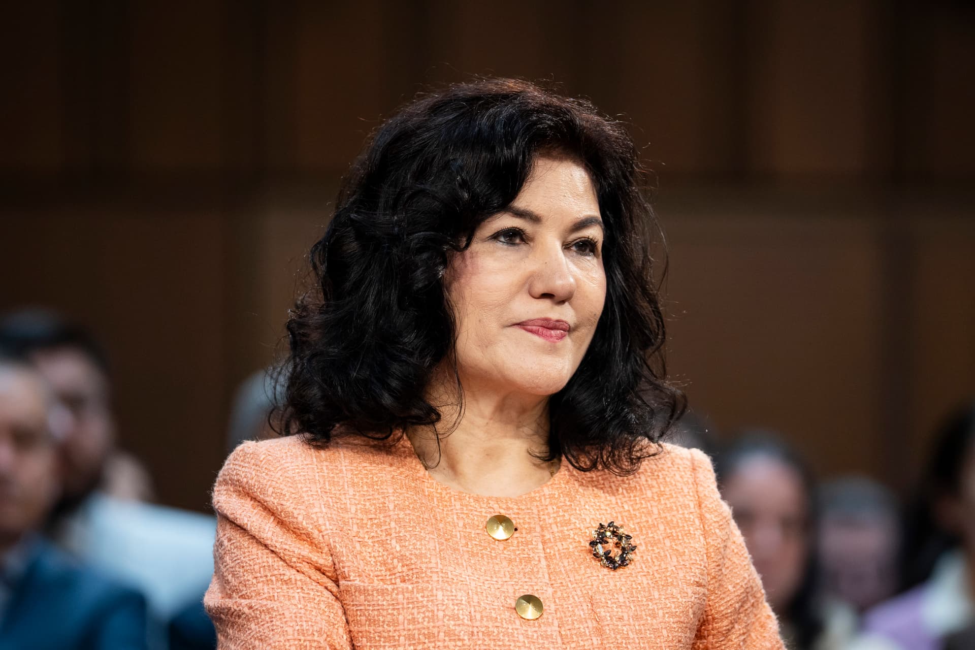 Rushan Abbas, executive director of Campaign for Uyghurs, testifies at a hearing by the Congressional-Executive Commission on China about Chinese religious prisoners, on Capitol Hill in Washington on Sept. 22, 2026. (Madalina Kilroy/The Epoch Times)