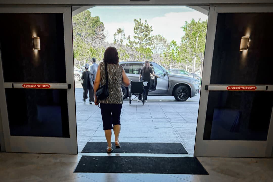 Patients utilize a hospital in Irvine, Calif., on July 17, 2026. Overall, hospitals owned by private investors are not more likely to close than are other hospitals, research shows. (John Fredricks/The Epoch Times)