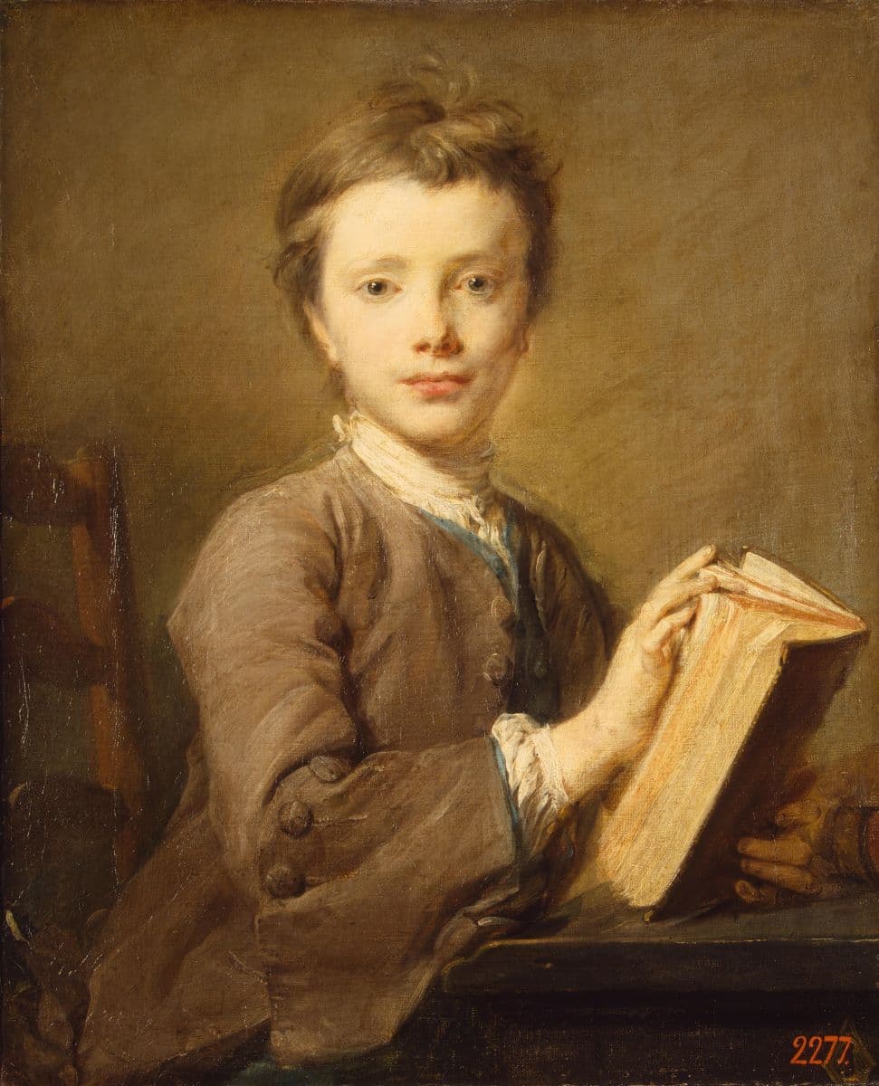 "Portrait of a Boy With a Book" by Jean-Baptiste Perronneau. (Public Domain)