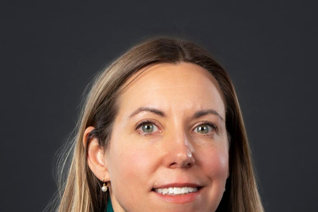 (Left) Republican Rep. Zach Nunn (R-Iowa) speaks to reporters after a hearing on Capitol Hill in Washington on May 15, 2025. (Right) Democratic Iowa state Sen. Sarah Trone Garriott, in an official portrait from 2023. (Madalina Vasiliu/The Epoch Times/Iowa General Assembly)