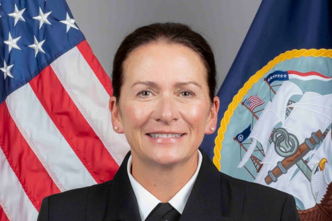 Then-Navy Vice Admiral Nancy Lacore, in an official portrait from 2024. (U.S. Navy)