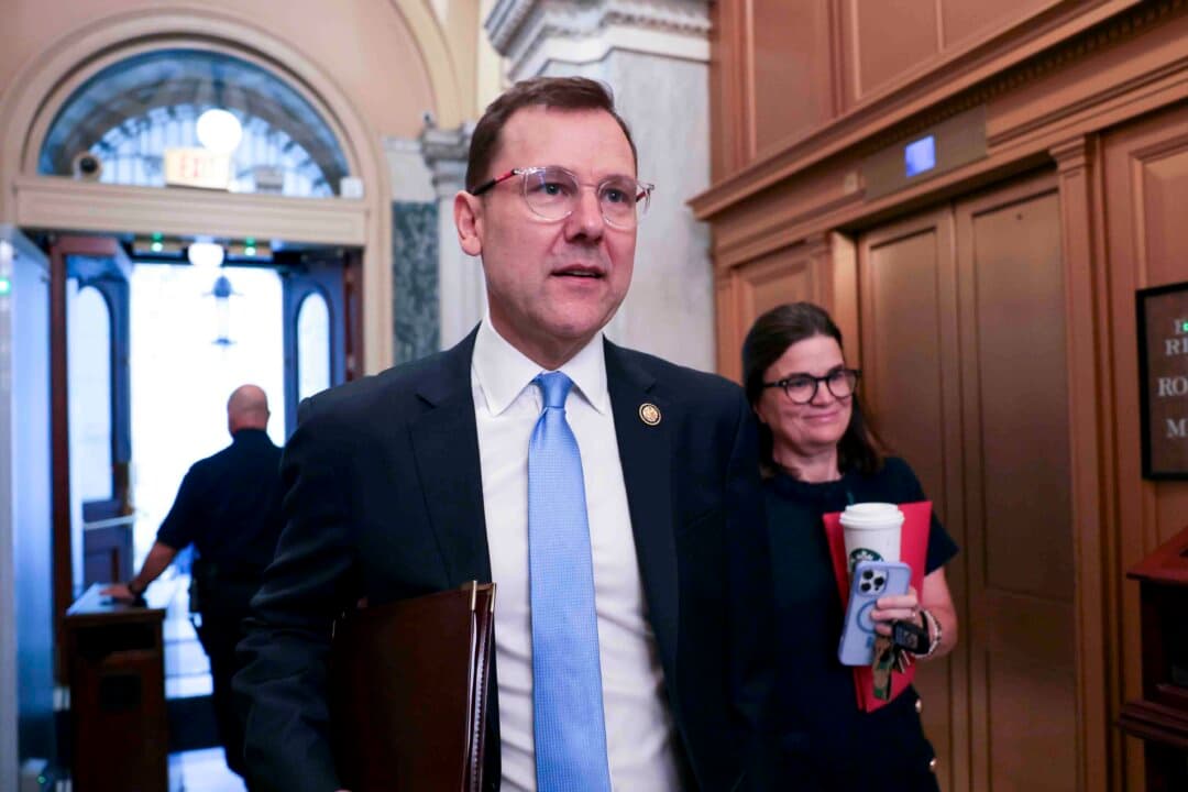 (Left) Rep. Thomas Kean Jr. (R-N.J.) arrives at the U.S. Capitol with his wife, Rhonda Kean, in Washington on June 30, 2026. (Right) Former U.S. Navy helicopter pilot Rebecca Bennett, Democratic candidate for New Jersey's Seventh Congressional District, in Somerville, N.J., on Dec. 16, 2025. (Anna Moneymaker/Getty Images, Jeenah Moon/Reuters)