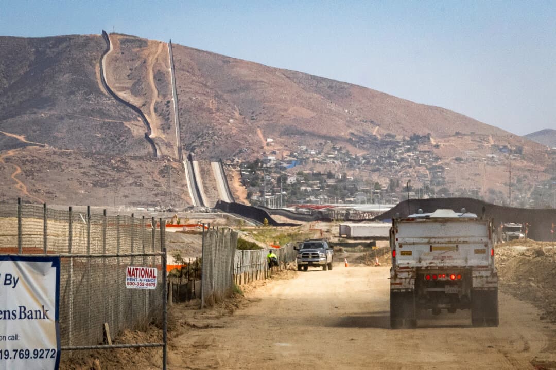The United States border wall outside of San Diego on Sept. 17, 2026. (John Fredricks/The Epoch Times)