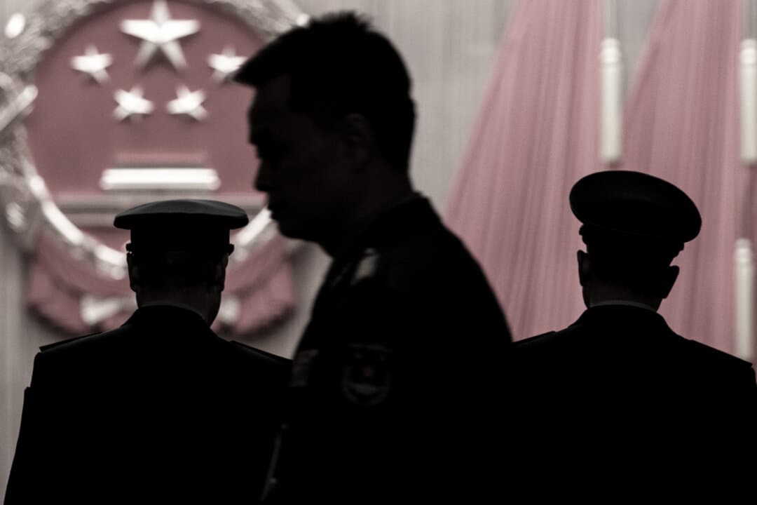 Members of the Chinese military delegation arrive at the closing session of the National People's Congress at the Great Hall of the People in Beijing on March 12, 2026. (Kevin Frayer/Getty Images)