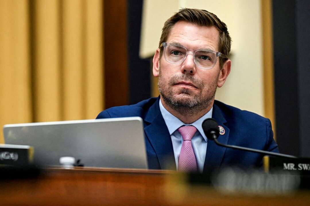 Then-Rep. Eric Swalwell (D-Calif.) attends a House Judiciary Committee hearing on Capitol Hill in Washington on Sept. 17, 2025. (Annabelle Gordon/Reuters)