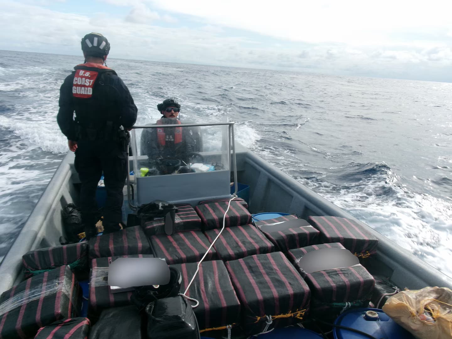 The U.S. Coast Guard seized illegal drugs during interdictions in the Eastern Pacific Ocean. (Courtesy of the U.S. Coast Guard)