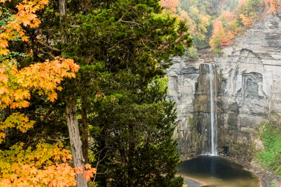 The Taughannock Falls State Park in Ithaca, New York, on Oct. 11, 2026. (Anna Moneymaker/Getty Images)