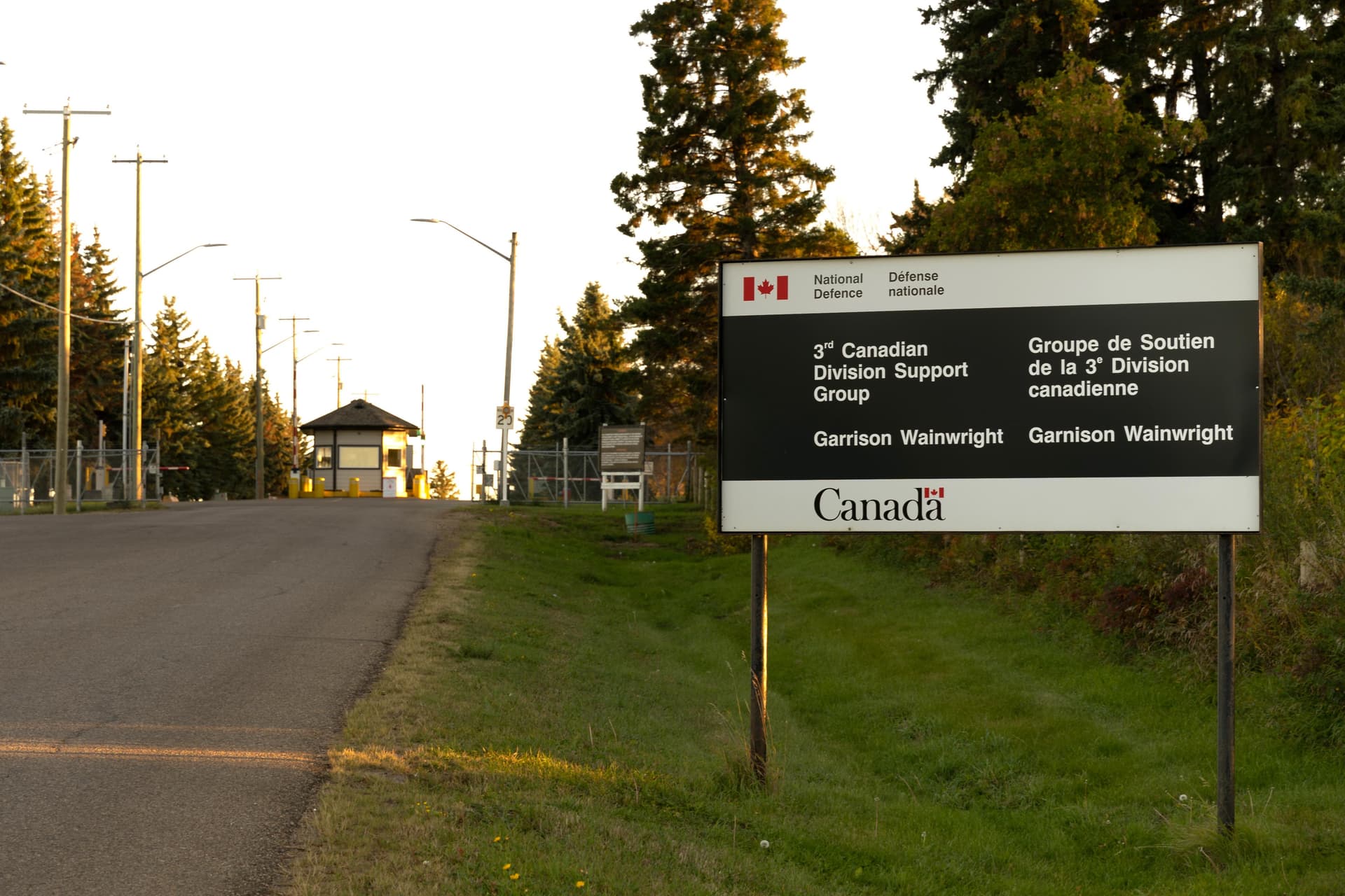 The Entrance to CFB Wainwright in Wainwright, Alberta, Canada, on Sept. 27, 2020. (Shutterstock)