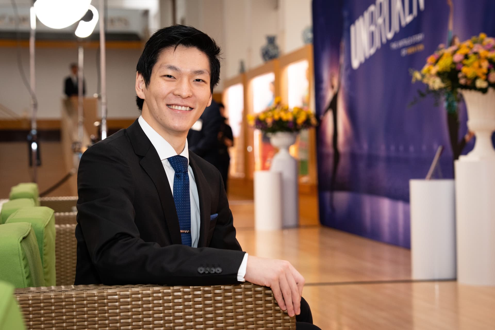 Principal dancer Jared Ren at the screening of “Unbroken” at Dragon Springs, home of Shen Yun Performing Arts, in Cuddebackville, N.Y., on Oct. 17, 2026. (Samira Bouaou/The Epoch Times)