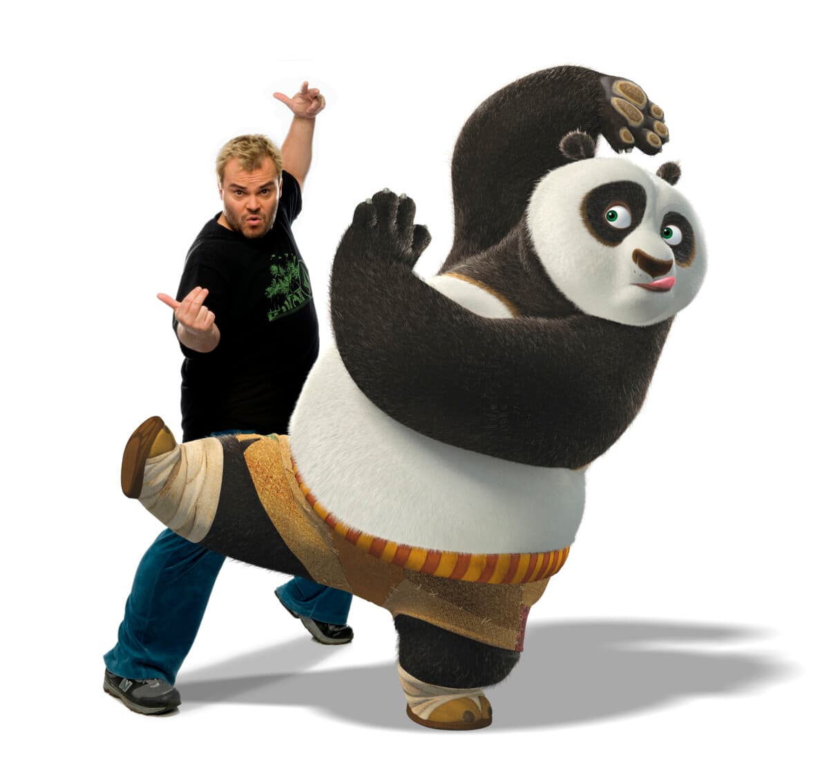 Jack Black as Po, in "Kung Fu Panda." (DreamWorks Pictures)