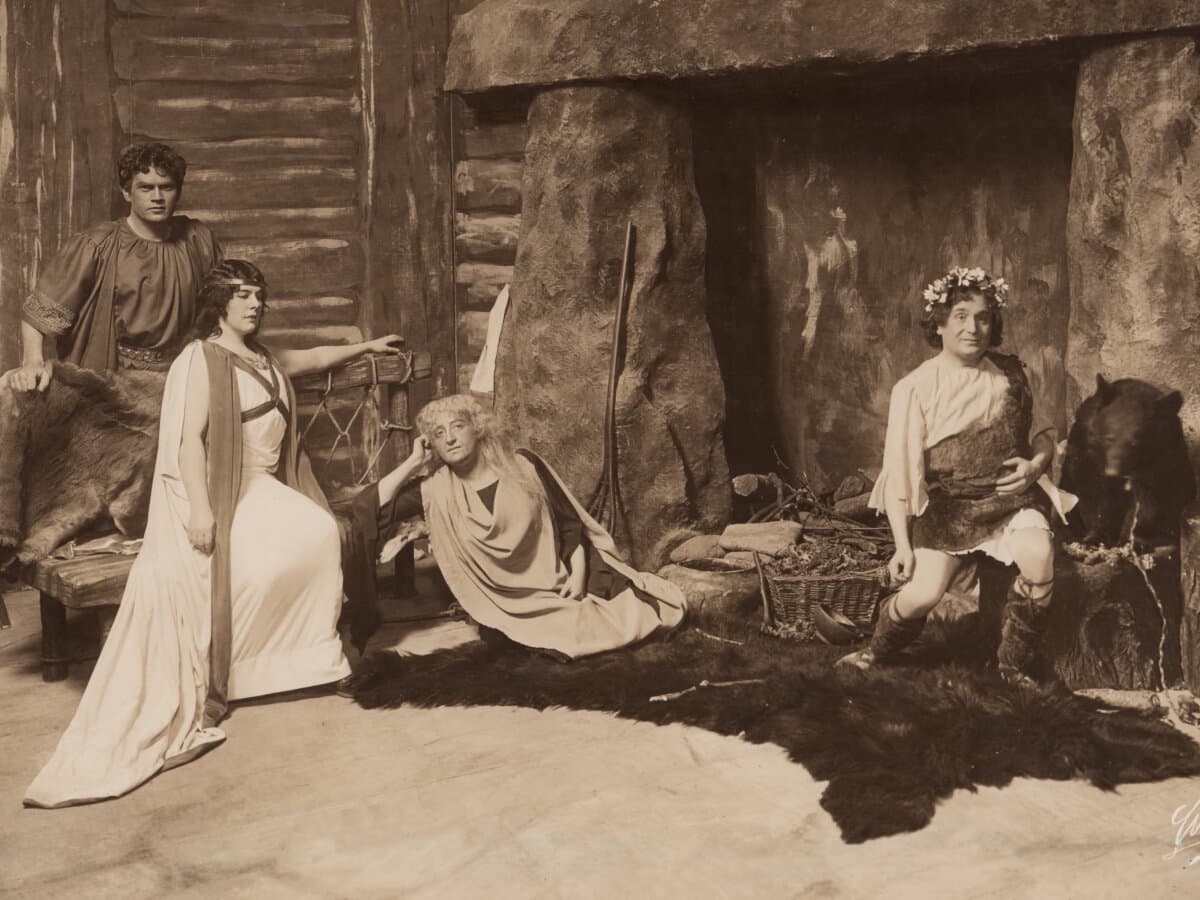 Scene from Horatio Parker's opera, "Mona, "1912. (Public Domain)
