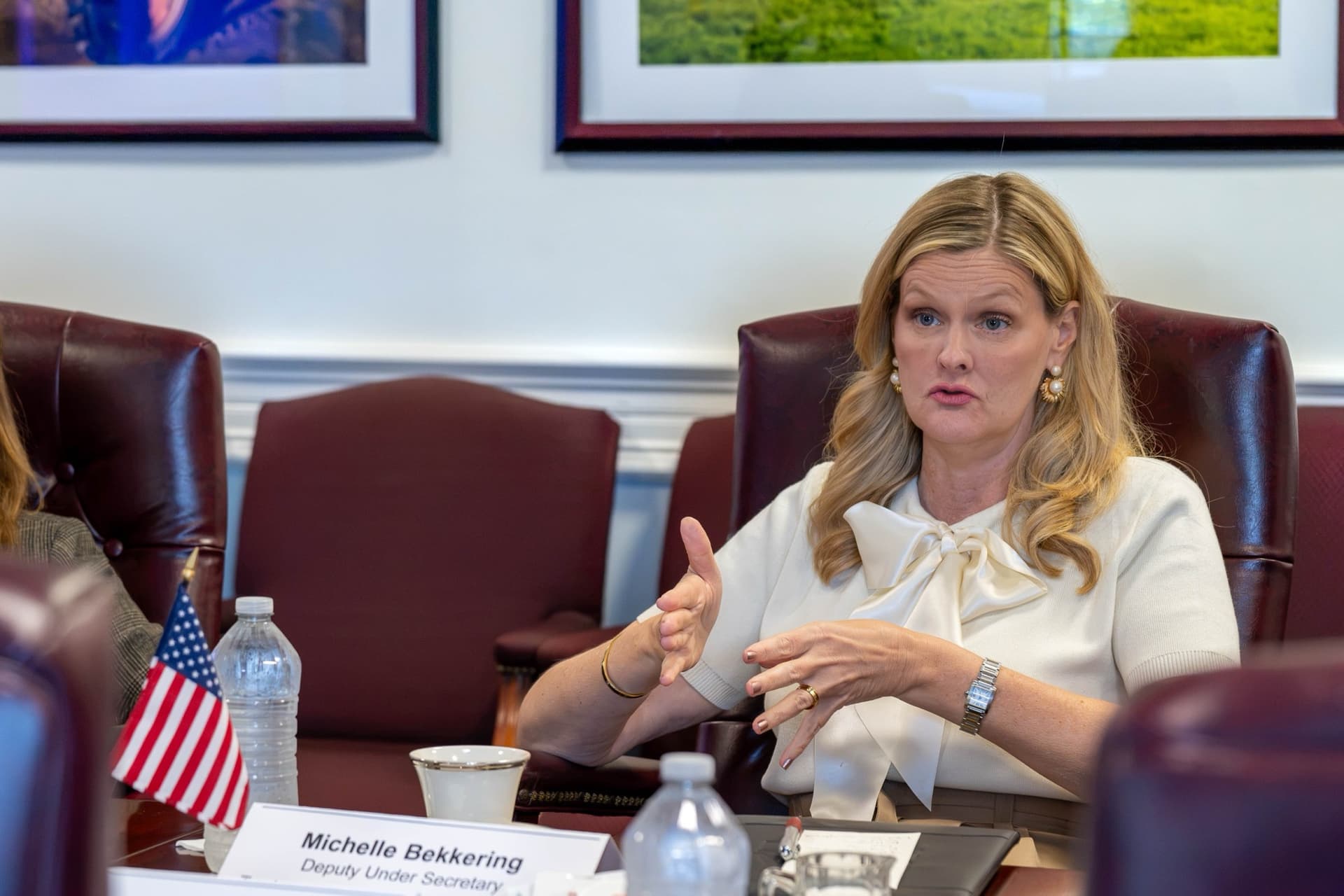Acting Undersecretary at the Department of Agriculture Michelle Bekkering meets with foreign partners to discuss U.S. agricultural commodities trade in Washington in October 2026. (U.S. Department of Agriculture)